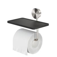 Toiletrolhouder met planchet Geesa Opal RVS geborsteld Geesa - thumbnail