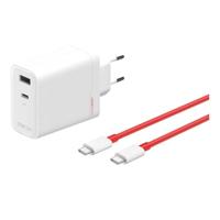OnePlus SUPERVOOC Oplaadpoorten USB-A en USB-C + USB-C-kabel 120 W Wit - thumbnail