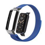 Milanese loop bandje met case - Blauw - Xiaomi Smart Band 7 Pro - thumbnail