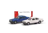 Herpa 012409-009 H0 Auto Mercedes Benz 190E, blauw en classicawit - thumbnail
