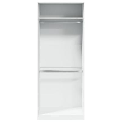 Kledingkast 80x50x200 cm bewerkt hout wit