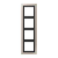 Jung LS Design Afdekraam Edelstaal 4-voudig ESD2984 - thumbnail