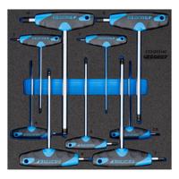 Gedore 1500 CT2-DT 2142 Haakse schroevendraaier 2 mm, 2.5 mm, 3 mm, 4 mm, 5 mm, 6 mm, 7 mm, 8 mm, 10 mm 9-delig - thumbnail