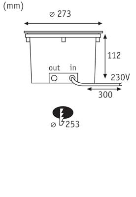 Paulmann Durea 260 94656 Vloerinbouwlamp LED 15 W RVS Paulmann Durea 260 94656 Vloerinbouwlamp LED 15 W RVS