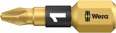 Wera Bit | 1/4 inch PZD 1 lengte 25 mm | BiTorsion, diamantgecoat - 05056700001 Wera Bit | 1/4 inch PZD 1 lengte 25 mm | BiTorsion, diamantgecoat - 05056700001