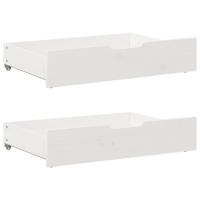 Slaapbank met onderschuifbed/lades zonder matras 90x200 cm wit - thumbnail