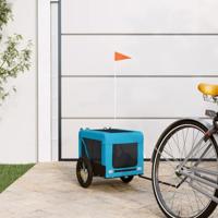 Hondenfietstrailer oxford stof en ijzer blauw en zwart - thumbnail