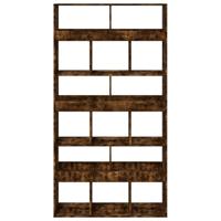 kamerscherm 100x33x187,5 cm bewerkt hout gerookt eikenkleurig - thumbnail