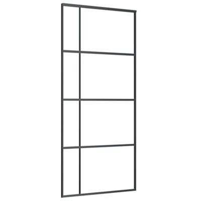 Schuifdeur met beslag 90x205 cm ESG-glas en aluminium