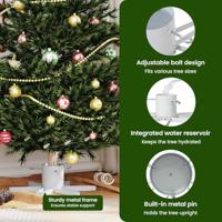 Kerstboomstandaard 1.73 Wit 49 x 49 x 15,5 cm Staal - thumbnail