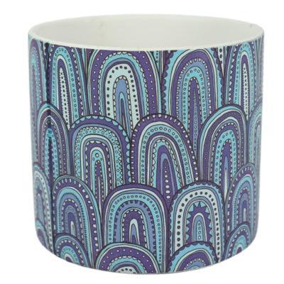 Bloempot Blue keramiek 13,5 cm | 6 stuks