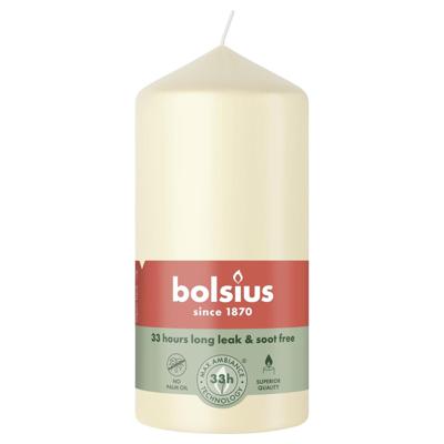 Bolsius stompkaars 120/58 zacht parel