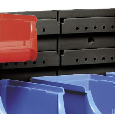 Allit 457090 Wandrek voor stapelbox Zwart 1 stuk(s)