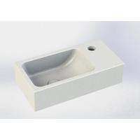 Royal plaza Person fontein 40x20cm 1 kraangat R z/overloop mat wit - thumbnail