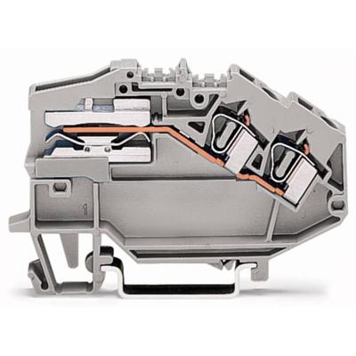 WAGO 781-653 Scheidingsklem 6 mm Spanveer Toewijzing: L Grijs 50 stuk(s)