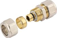Bonfix - Alu-Knelfitting - Rechte verloopkoppeling - 2 x alu-knel - 26mm x 16mm - thumbnail