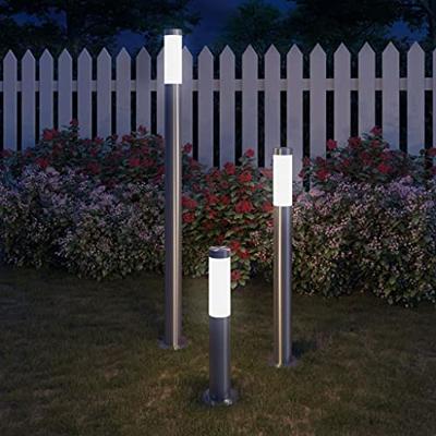 VidaXL 3-delige tuinlampenset waterdicht roestvrij staal
