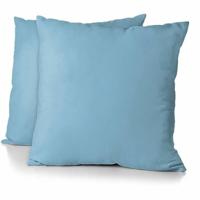 Set van 2 kussenslopen - HOME LINGE PASSION - HP72090 - 82 g microvezel - 63 x 63 cm - Hemelsblauw - thumbnail