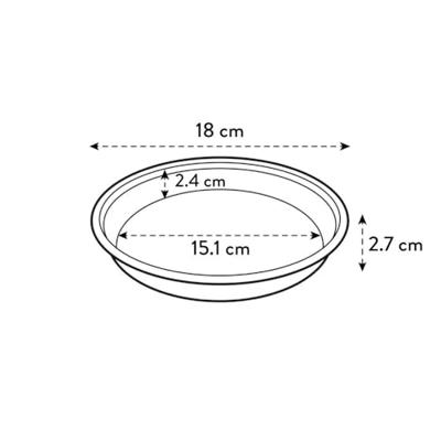 Elho uni-schotel rond 18 cm transparant Elho uni-schotel rond 18 cm transparant