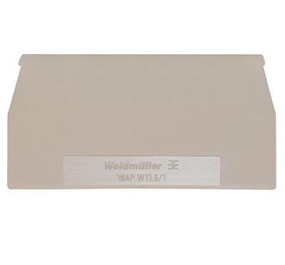 Afsluitplaat WAP WTL6/1 EN 1957710000 Beige Weidmüller 20 stuk(s)