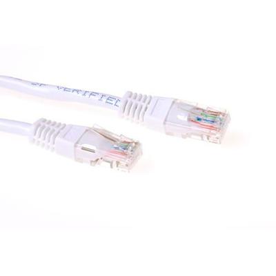 ACT Witte 0,5 meter U/UTP CAT5E patchkabel met RJ45 connectoren