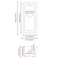 VidaXL Keukenwasbak wit 21 x 44 x 14 cm graniet - thumbnail