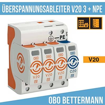 OBO Bettermann 5095253 V20-3+NPE-280 Overspanningsafleider 20 kA 1 stuk(s) OBO Bettermann 5095253 V20-3+NPE-280 Overspanningsafleider 20 kA 1 stuk(s)