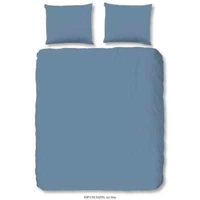 HIP Dekbedovertrek "uni dessin" - Blauw - (240x200/220 cm) - Katoen Satijn