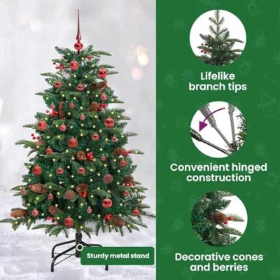 VidaXL Kunstkerstboom groen 150 cm pvc en metaal en plastic