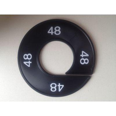 Maatring 9cm zwart/wit 48