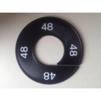 Maatring 9cm zwart/wit 48 - thumbnail