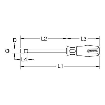 KS Tools 159.1206 Dopschroevendraaier Sleutelbreedte (metrisch): 8 mm - thumbnail