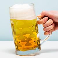 Glazen bierpul XL - 1 liter - thumbnail