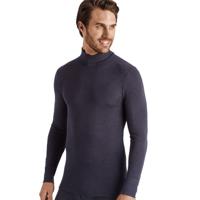 Hanro Heren ski ondergoed Wol & Zijde coltrui zwart 073403 - thumbnail