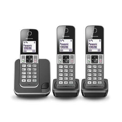 Panasonic KX-TGD313NLG Vaste Telefoons 3 Stuks Zwart/Zilver Panasonic KX-TGD313NLG Vaste Telefoons 3 Stuks Zwart/Zilver