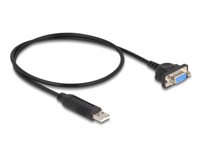 Delock USB 2.0 Adapter [1x USB-A 2.0 stekker - 1x Serieel 9-polig] 66453 0.5 m - thumbnail