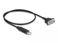 Delock USB 2.0 Adapter [1x USB-A 2.0 stekker - 1x Serieel 9-polig] 66453 0.5 m - thumbnail
