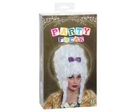 Vintage Pruik Wit Krullend Haar - thumbnail