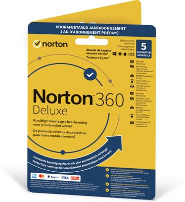Gen Digital Norton 360 Deluxe Nederlands, Frans Basislicentie 1 licentie(s) 1 jaar