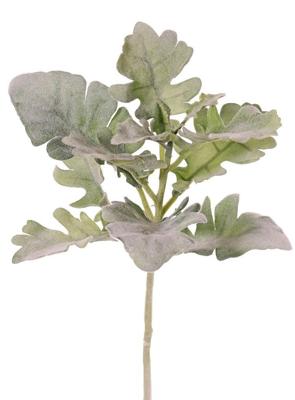 Zilverkruiskruid Dusty Miller met 14 geflockte bladeren 48 cm recycled kunstbloem Top Art - Top art Zilverkruiskruid Dusty Miller met 14 geflockte bladeren 48 cm recycled kunstbloem Top Art - Top art