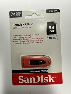 SanDisk Ultra USB-stick Retail 64 GB Rood SDCZ48-064G-U46R USB-A 3.0