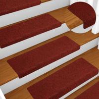 VidaXL Trapmatten 5 st 65x21x4 cm naaldvilt bordeauxrood - thumbnail