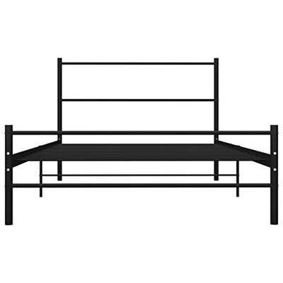 Bedframe metaal zwart 100x200 cm Bedframe metaal zwart 100x200 cm