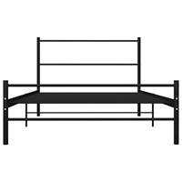 Bedframe metaal zwart 90x200 cm - thumbnail