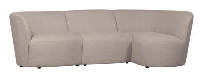 WOOOD 3-zits Loungebank 'Coco' Rechts, Bouclé, kleur Zand WOOOD 3-zits Loungebank 'Coco' Rechts, Bouclé, kleur Zand