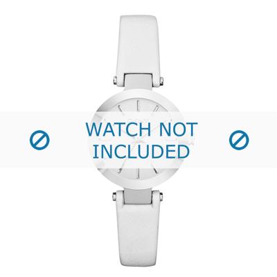 Horlogeband DKNY NY8749 / NY2403 Leder Wit 8mm