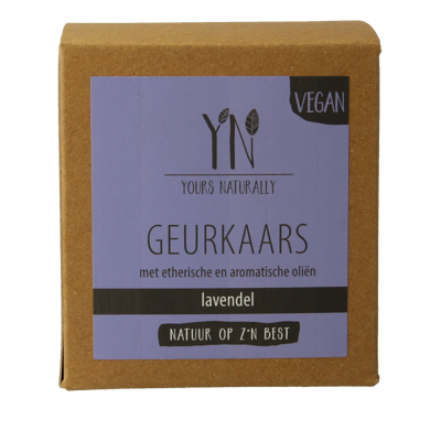 Yours Naturally Geurkaars in glas lavendel 20cl 1 Stuks Yours Naturally Geurkaars in glas lavendel 20cl 1 Stuks