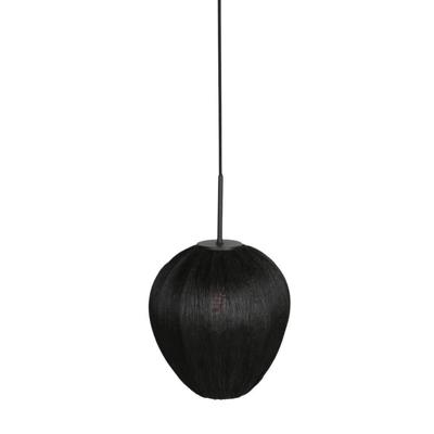 Steinhauer HanglampHaloSwap met zwarte stoffen kap Ø 25cm - 4297ZW