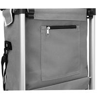 Boodschappentrolley, grijs, met koelvak, tas afneembaar - thumbnail