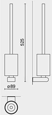 ZACK Atore Toiletborstelset mat zwart
